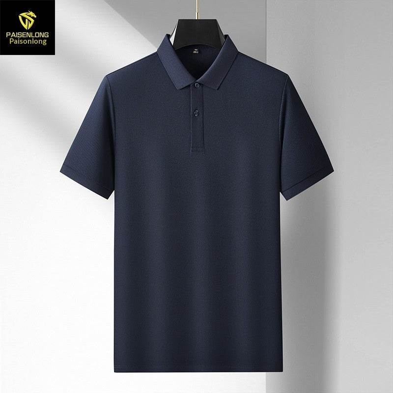 Cotton Mercerized Mens Polo Shirt High-End Feel Pure Cotton Lap