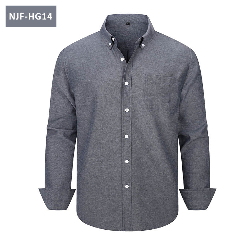 Men's Long-Sleeve Casual Oxford Shirt