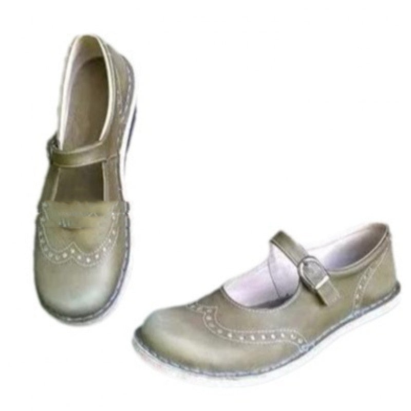 Ankle-strap Korean-style Springautumn Pumps Low-heeled Princess Shoes