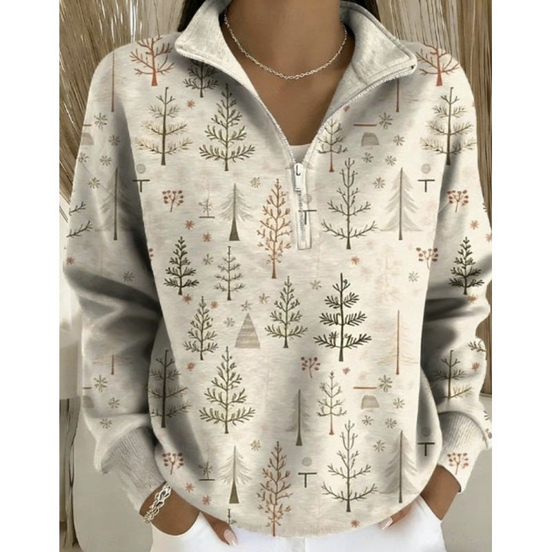 Casual Half-zip Pullover Hoodie