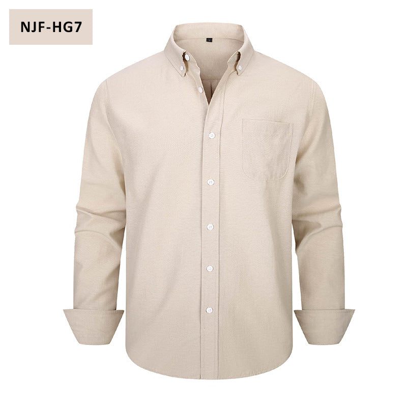 Men's Long-Sleeve Casual Oxford Shirt