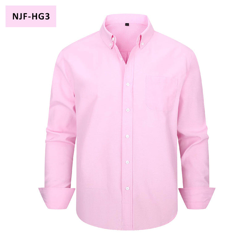 Men's Long-Sleeve Casual Oxford Shirt