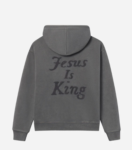 Distressed Washed Hoodie With A Dropped-shoulder, Relaxed Fit